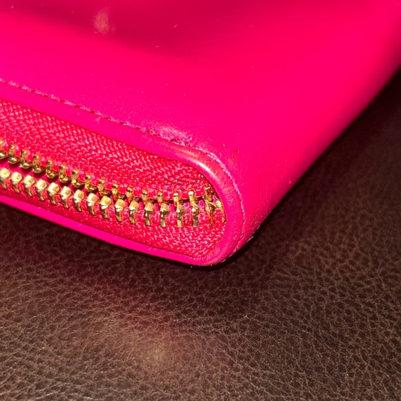 Tory Burch Hot Pink Zipper Wallet - Picture 8 of 9